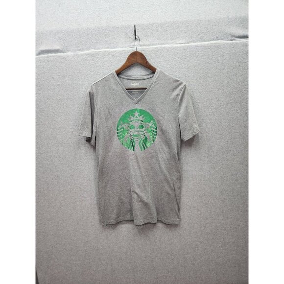 Goodfellow & Co Women's Gray V-Neck Star Wars +Starbucks - Picture 1 of 3